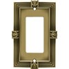 Franklin Brass Pineapple Wall Plate, Tumbled Antique Brass Single Switch Cover, 1-Pack, 64473