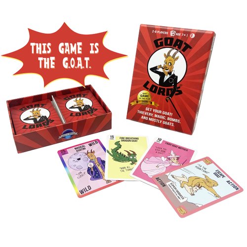 Goat Lords - Most Addicting Card Game for Adults, Teens, Kids (Boy and Girl) Ages 7 and Up. Family Board Games, Fun Game, Card Games for Families or Family Game Night! A Great Gift Idea!