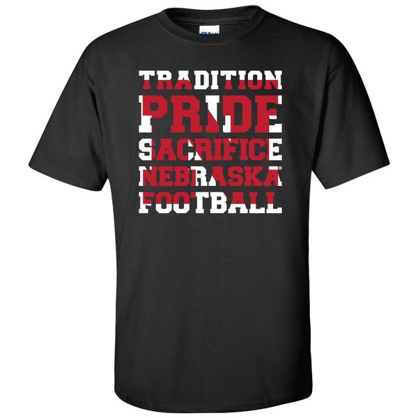 CornBorn Nebraska Mens Shirt Football Tradition Pride Sacrifice Tee Shirt - Black - XL