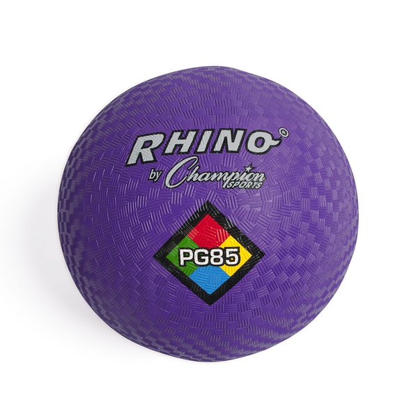 Champion Sports Rhino Playground Balls 8.5"D - Two Ply, Nylon Wound, PURPLE