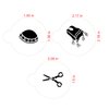 Designer Stencils C203 Three Upsherin Symbols Cookie Stencils, Beige/semi-transparent