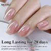 Double Rhythm Jelly Glass Cat Eye Gel Polish with Magnet 15ML Holographic Glitter Shimmer Translucent Sheer Color Magnetic Nail Polish Salon DIY at Home (Jelly Pink Orange-MC1102)