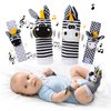 Baby Toys 0-6 Months,High Contrast Baby Toys for Newborn,Black and White Baby Toys,Infant Rattle Socks and Wrist Toy,Newborn Toys 0 3 Months Brain Development,0-6 Months Babies Boy Girl Gift