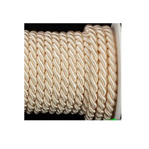 The Ribbon People Cream Braided Fabric Cording 11mm x 17 Yards