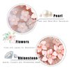 Campsis Wedding Bridal Hair Comb Bride Flower Hair Combs Pearl Bead Combs Crystal Rhinestone Combs Wedding Bride for Hair Accessories for Women and Girls (Rose gold)