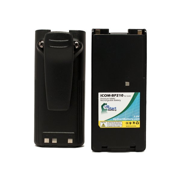 2X Two-Way Radios Battery with Clip for BP-210, Icom IC-V8, IC-V82, IC-A6, IC-A24, IC-T3H, IC-A6E, IC-A24E, IC-F3GS, IC-F11, IC-F21, IC-U82, IC-F3GT, IC-F22SR, BP-210N, IC-F12, IC-F22, IC-F31GT