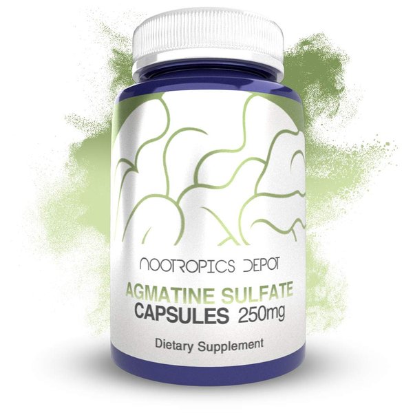 Nootropics Depot Agmatine Sulfate Capsules | 250mg | 240 Count | Energy Supplement | Amino Acid Derivative | Supports Physical Strength and Workout Recovery | Nitric Oxide Booster
