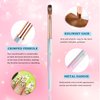 heemeei Kolinsky Acrylic Nail Brush Size 10- Nail Brushes for Acrylic Application - Acrylic Powder Brush for Nail Art - Nail Acrylic Brush for Professional Manicure DIY Home Salon (10#)