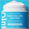 SeoulCeuticals Korean Skin Care Hyaluronic Acid Jelly Face Mask – Rice Bran + Vit B5 + Rosehip Anti Aging K Beauty Skincare for Plump Glowing Skin 2oz