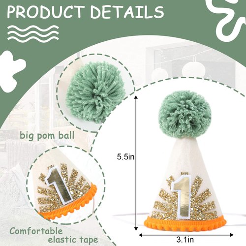 EPSEED First trip around the sun Birthday Party Hat - Sunshuine One Year Birthday Party Prop, First Birthday Party Hat, Sun Party Decoration (SUN HAT)