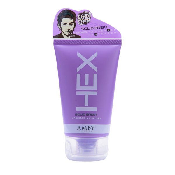 HEX Amby Hair Wax for Men Hair Styling Wax Solid Erekt 3.5oz (100g) With Strong Lasting Hold, Matte Non-Greasy Dry Finish for Modern Hairstyles, Natural Pliable Moldable Texture Paste