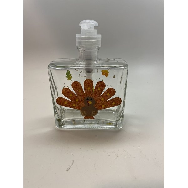 Hand Painted Thanksgiving Turkey Soap or Lotion Dispenser