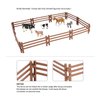 Volnau 20 Pcs Farm Corral Fence Toys Panel Accessories Playset Barn Animal Figures for Toddlers Kids Figurines Set Decoration Prop