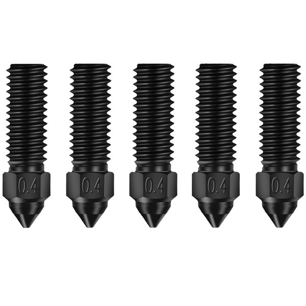Official Creality K1 Nozzle Kits, 5PCS Ender 3 V3 KE 3D Printer Hardened Steel Nozzles 0.4mm, High-Speed Printing and High Flow Extruder Nozzles for Creality K1, K1 Max, CR-M4, CR-10 SE 3D Printers