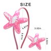 Star Headband Laser Star Glitter Hair Band Starfish Sequin Hair Accessories Girls Women Birthday Seaside Pool Party (Laser Pink)