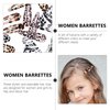 Beaupretty 24pcs Snap Hair Clips Leopard Animal Print No Slip Metal Geometric Snap Barrettes BB Hairpins Side Clip Hair Accessories for Women Girls Hair Styling