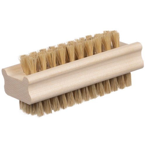 Non-Slip Wooden Two-Sided Nail Brush for Cleaning Fingernails - Nail Scrubber Brush with Natural Boar Bristle - Essential Fingernail Brush for Daily Use