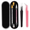 𝟐𝐏cs Rhinestone Picker Tool With 2 Wax Tip, Nail Art Rhinestones Gems Tool,Nail Art Accessories 𝐃𝐢𝐚𝐦𝐨𝐧𝐝 𝐏𝐚𝐢𝐧𝐭𝐢𝐧𝐠 𝐃𝐨𝐭𝐭𝐢𝐧𝐠 𝐏𝐞𝐧 For Nail Art