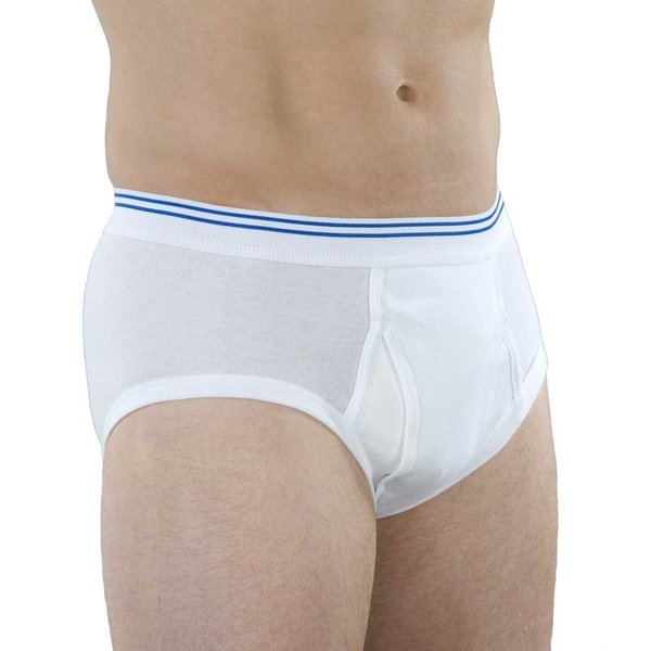 Wearever Incontinence Underwear for Men - Reusable & Washable Men's Bladder Control Briefs with Regular Absorbency - Leak Proof Underwear (Pack of 6) (Gray) (L) (Waist 38-40)