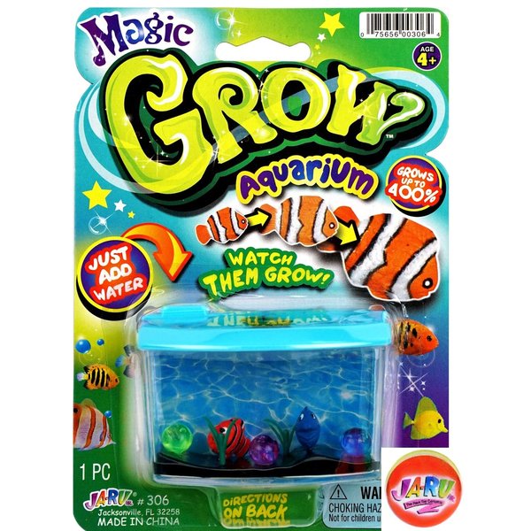 JA-RU Magic Grow-Aquarium Growing-Fish Toy Set (1 Pack) Water Expanding Toys | Water Growing Animals Deep Sea Creatures Toys | Best Gift Idea Birthday Boy and Girl | Party Favor-Kid Toy. 306-1A