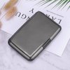 ELFISH RFID Blocking Credit Card Protector Aluminum ID Case Hard Shell Business Card Holders Metal Wallet for Men or Women（Gray