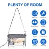 USPECLARE Clear Crossbody Purse Bag Stadium Approved Clear Tote Bag for Work Concert Sports（Grey