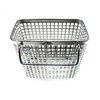 Small Square Stainless Steel Perforated Cutlery Basket Sink Rack Storage Silver by Stopia