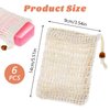 6 Pcs Soap Saver Bag Soap Bags For Soap Bars Sisal Soap Saver Bag Exfoliating Soap Pouch With Drawstring Bar Soap Bag With Wooden Bead For Foaming And Drying Quick Drying Holder In Shower