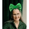 St. Patrick's Day Headbands for Women Girls Kids, Shamrock Green Sequin Bow Headband Clover Hair Hoop Cute Hair Accessories for St. Patrick's Day Decorations Parade Costume Party Supplies 1PCS