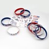 Lesnala 36 PCS Independence Day Party Supplies, Patriotic American Independence Day Silicone Wristbands Rubber Bracelets, American Flag Rubber Band for parade party 4th July, with Tattoo Stickers