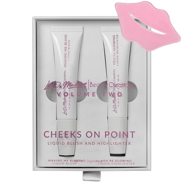 Glam Lux Beauty Bundle, Liquid Blush & Highlighter Face Illuminator, Collagen Lip Mask