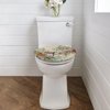 Garucesta Toilet Lid Cover Dirt Resistant Decorative Toilet Lid Dust Cover Machine Washable Easy to Use Bathroom Home Decor 17.3 x 13 Inch, Hummingbird Retro Floral