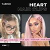 YAEISM 10PCS Heart Hair Clips Y2K Silver Hair Clips Metal Dangle Heart Gothic Barrettes 8 Shapes Cross Punk Hair Accessories for Women