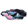 Oxpecker Waist Pack Bag with Rain Cover, Waterproof Fanny Pack for Men&Women, Workout Traveling Casual Running Hiking Cycling, Hip Bum Bag with Adjustable Strap for Outdoors (Black Base Floral)