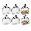 6 Pcs Toy Storage Bags with Zipper - 11.8 x 8.6 x 3.9 Inch,Clear PVC Portable Handheld Zipper Toy Organizer Bags for Organizing Board Games,Building Blocks,Puzzle,and Kids Books.black 6 Pcs