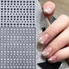 6 Sheets Shiny Star Nail Art Stickers Self-Adhesive 3D Nail Art Supplies Gold Sliver Black White Design Star Nail Decals Holographic Glitter Star Stickers for Acrylic Manicure DIY Women Nail Decor