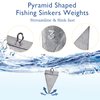 Pyramid Sinkers Fishing Weights Fishing Sinker, Saltwater Fishing Weights Sinkers for Saltwater Surf Fishing Gear Tackle 1oz 2oz 3oz 4oz
