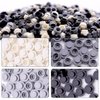 WYSWYG 1040PCS Building Bricks Dots-Black and White Round Plates with Custom Pixel Building Blocks - Transparent Pieces, Studs and Bulk for MOC Mosaic Accessories Kit, Compatible with Leading Brands