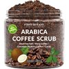 100% Natural Arabica Coffee Scrub with Organic Coffee & Shea Butter - Best body scrub 10 oz
