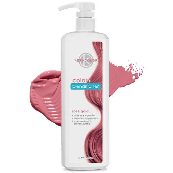 Keracolor Clenditioner ROSE GOLD Hair Dye - Semi Permanent Hair Color Depositing Conditioner, Cruelty-free, 33.80 Fl Oz (Pack of 1)