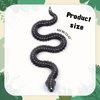 3D Printed Animal Snake, 23.6 Inches 3D Printed Snake Toy,3D Printed Simulate Snake Animal Articulated Flexible Snake Funny Fidget Toys Home Class Prize Christmas Party Favors（Balck）