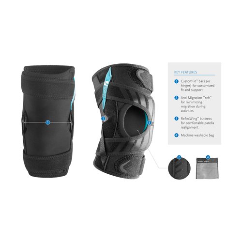 Ossur Formfit Tracker Knee Brace - Patella Stabilizer for Running & Training | Powerlock Straps & CustomFit Hinges for Secure Lateral Support | For Kneecap Tracking or Dislocation (Medium, Right)
