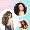 ZMD 30Pcs Hair Curlers Rollers Set,Snap on Rollers Self Grip Rollers Hairdressing Curlers Hair Curlers No Heat Hair Rollers for Long Hair Medium Hair Short Hair Rollers with Mini Comb 5 Sizes