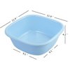 Jekiyo Colored Wash Basin, Small Plastic Dish Tubs, 8 Quart / 3 Packs