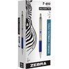 Zebra Pen F-402 Retractable Ballpoint Pen, Stainless Steel Barrel, Fine Point, 0.7mm, Blue Ink, 1-Pack