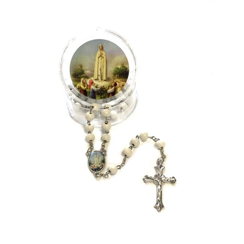 12 Pcs Our Lady of Fatima Baptism Party Favors Rosaries Recuerdos Bautizo