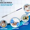 A2Z Multipurpose Lab Spatula Stainless Steel Sampler Spatula Long with Flat End for Mixing Transfering Cream, Gel, Powder, Medicine, Cap Filler- Comfort Grip Handle - Laboratory Supplies - 9"