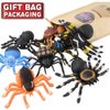 8 Pack 5 inch Realistic Rubber Spider Toy, Black Spiders Toys Set, Super Stretches Material TPR, Smelless Halloween Decoration Party Favors Gag Novelty Practical Jokes for Kids