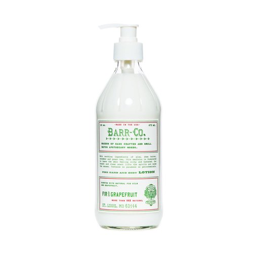 BARR-CO. Fir & Grapefruit Scent Shea Butter Lotion for Dry Skin, Bright Grapefruit and Cooling Balsam, Shea Moisturizing Lotion for Sensitive Skin, 16 fl oz