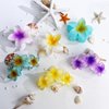 WHAVEL 6PCS Flower Claw Clips Hawaiian Flower Hair Clips Strong Hold Claw Clips for Thick Hair Summer Cute Hair Clips Beach Hair Accessories for Women (C)